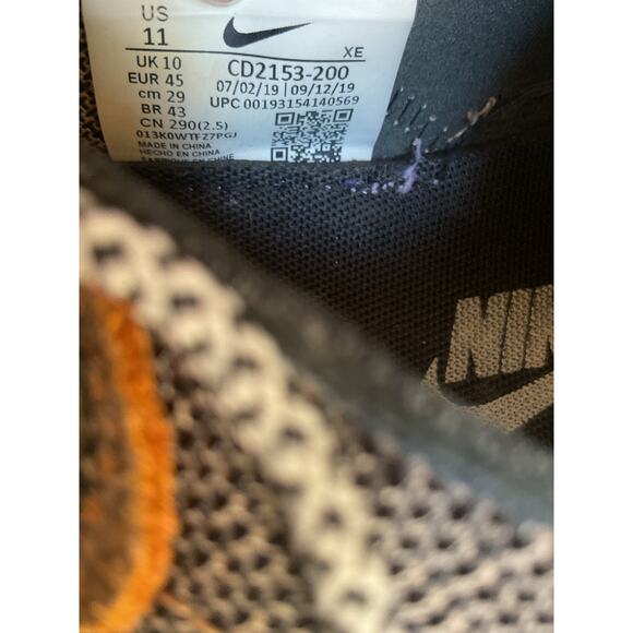 Nike React Element 55 Brown Orange Black Sneakers Men’s Size 11 - Picture 7 of 9